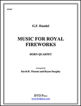 Music for Royal Fireworks French Horn Quartet P.O.D. cover
